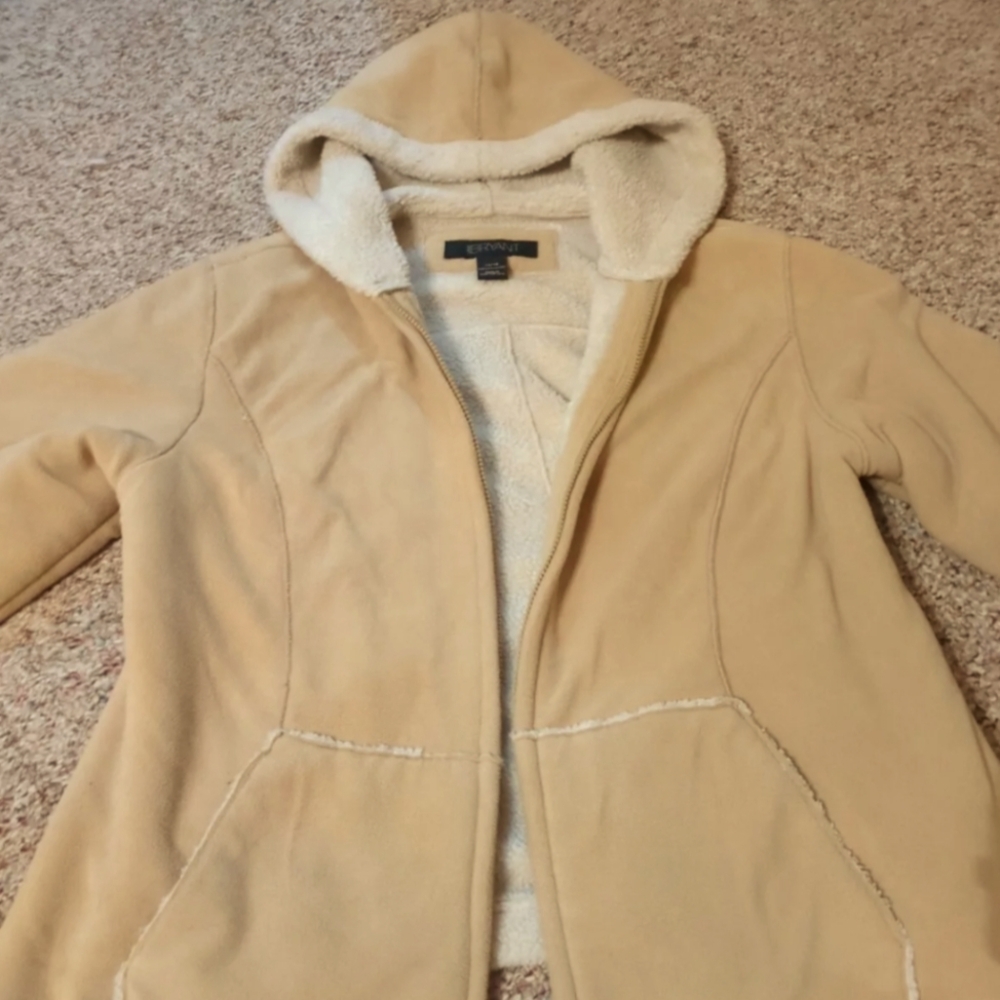 Women's Vintage Lane Bryant Tan Hooded Jacket XL EUC